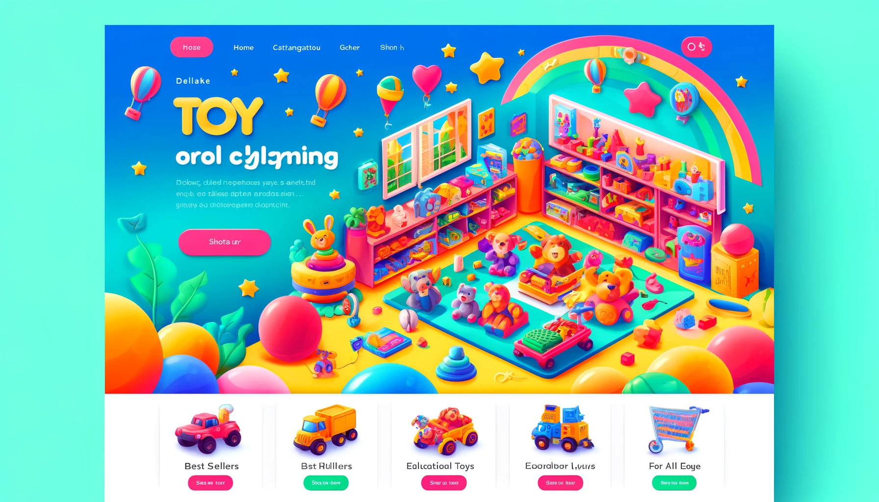 Dịch vụ thiết kế website đồ chơi trẻ em